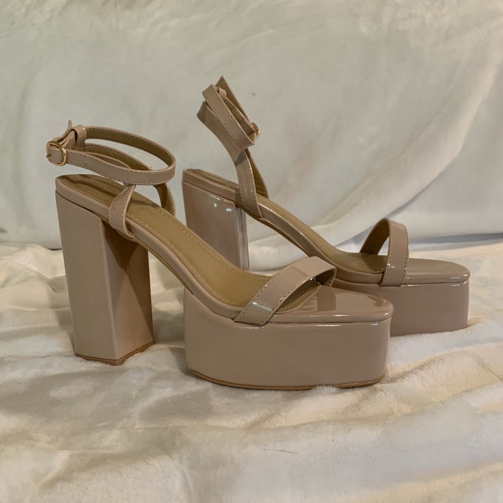 Platform strap heels